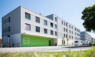 Ansicht des Gebäudes Haus A auf der Nöthnitzer Straße 63 in Dresden.
